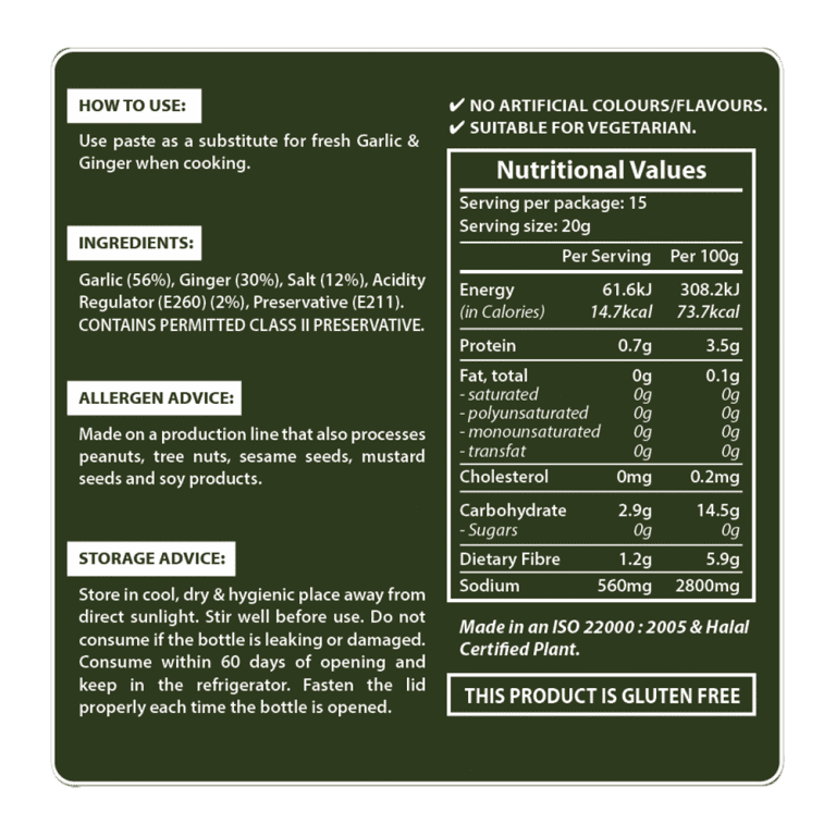 Ginger & Garlic Paste Readytoeat