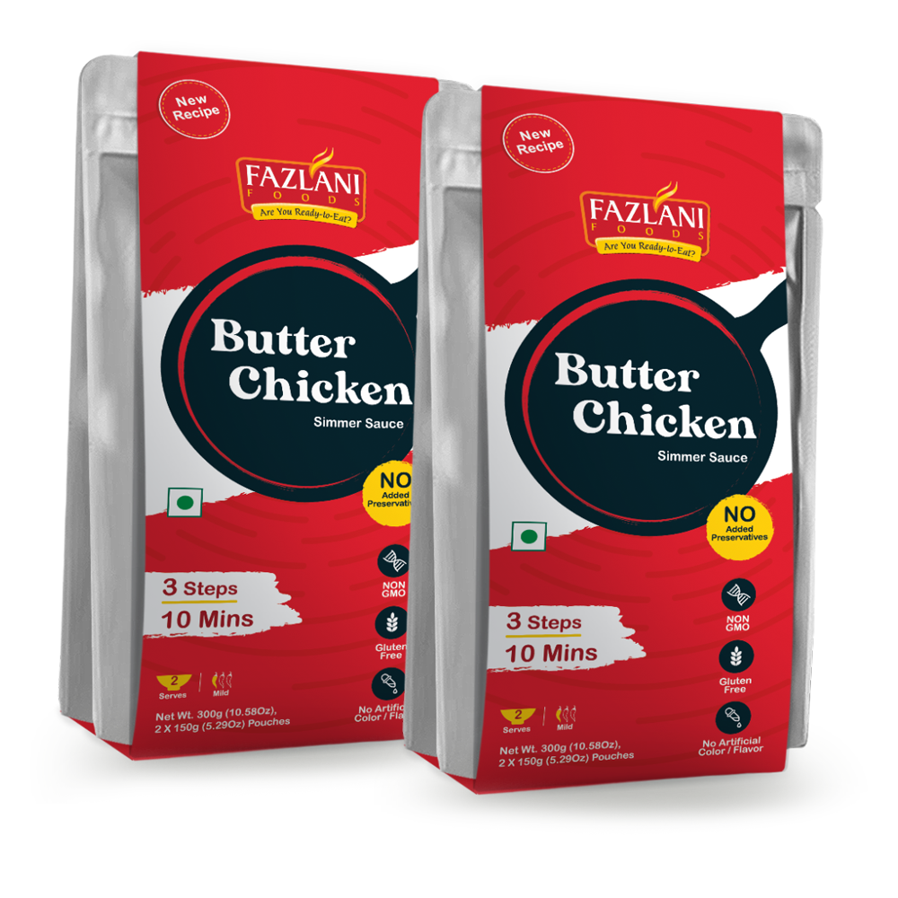 Butter Chicken SaucePack of 2(150 Gms X 4 Pouches) – Fazlani Foods